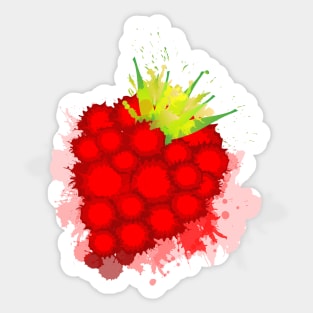 Raspberry Splash Sticker